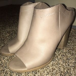 Booties/open toed wedges